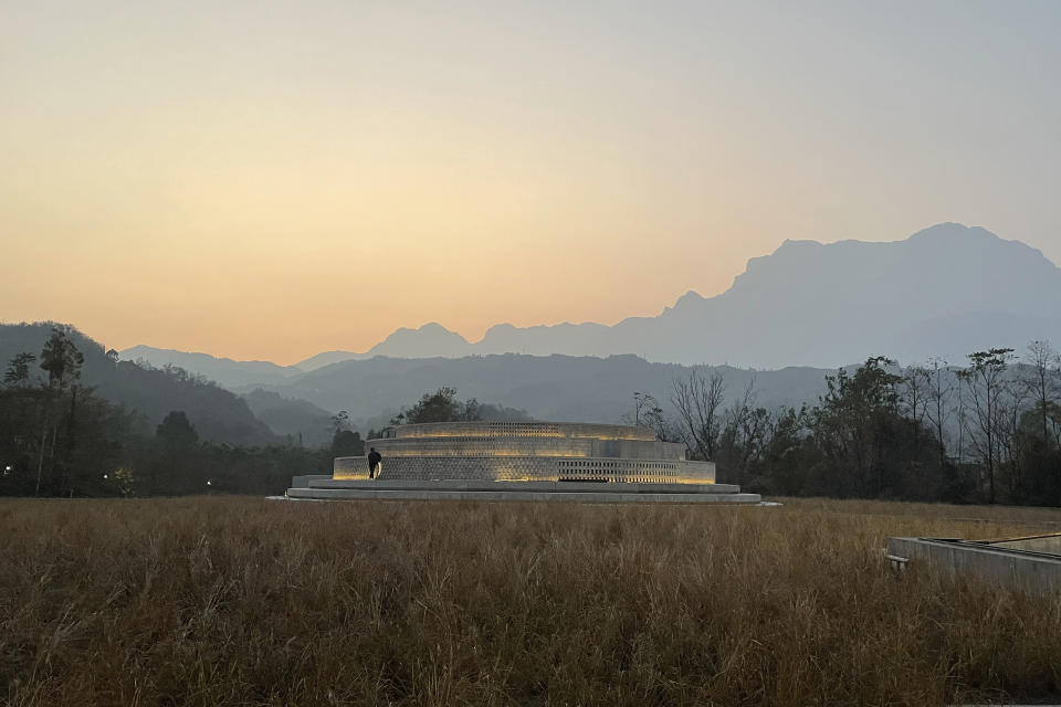 A view of the experience center of the Chuan Malt Distillery in Emeishan in southwestern China's Sichuan province on Dec. 11, 2023. The more than $100 million distillery owned by Pernod Ricard and based at the UNESCO World Heritage site Mount Emei, launched a pure-malt whisky, The Chuan, aiming to tap a growing taste among young Chinese for whisky in place of the traditional "baijiu" used to toast festive occasions. (AP Photo/Caroline Chen)