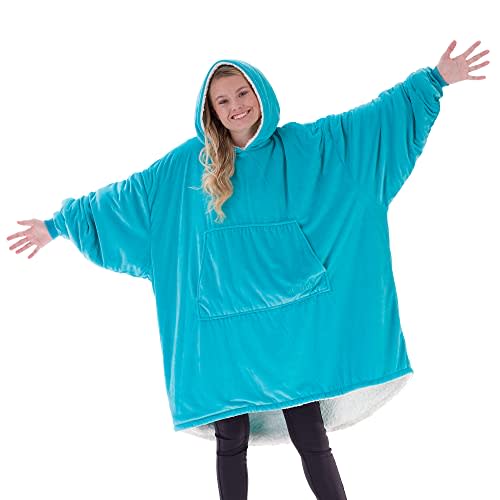 THE COMFY Original | Oversized Microfiber & Sherpa Wearable Blanket, Seen On Shark Tank, One Si…