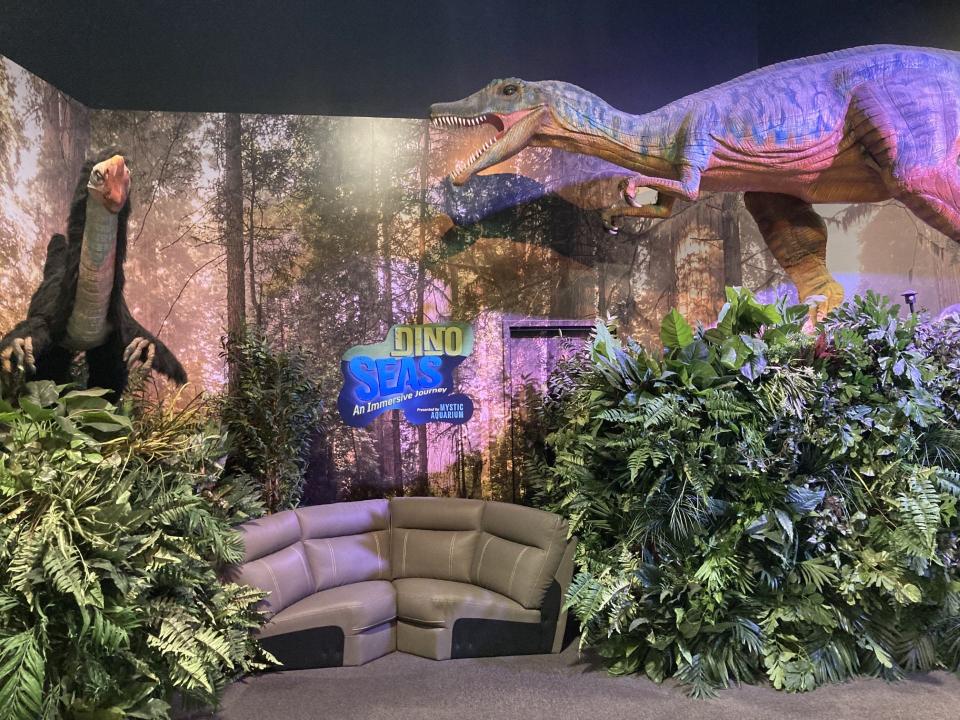 "Dino Seas: An Immersive Journey" opens Saturday at Mystic Aquarium in Mystic, Connecticut.