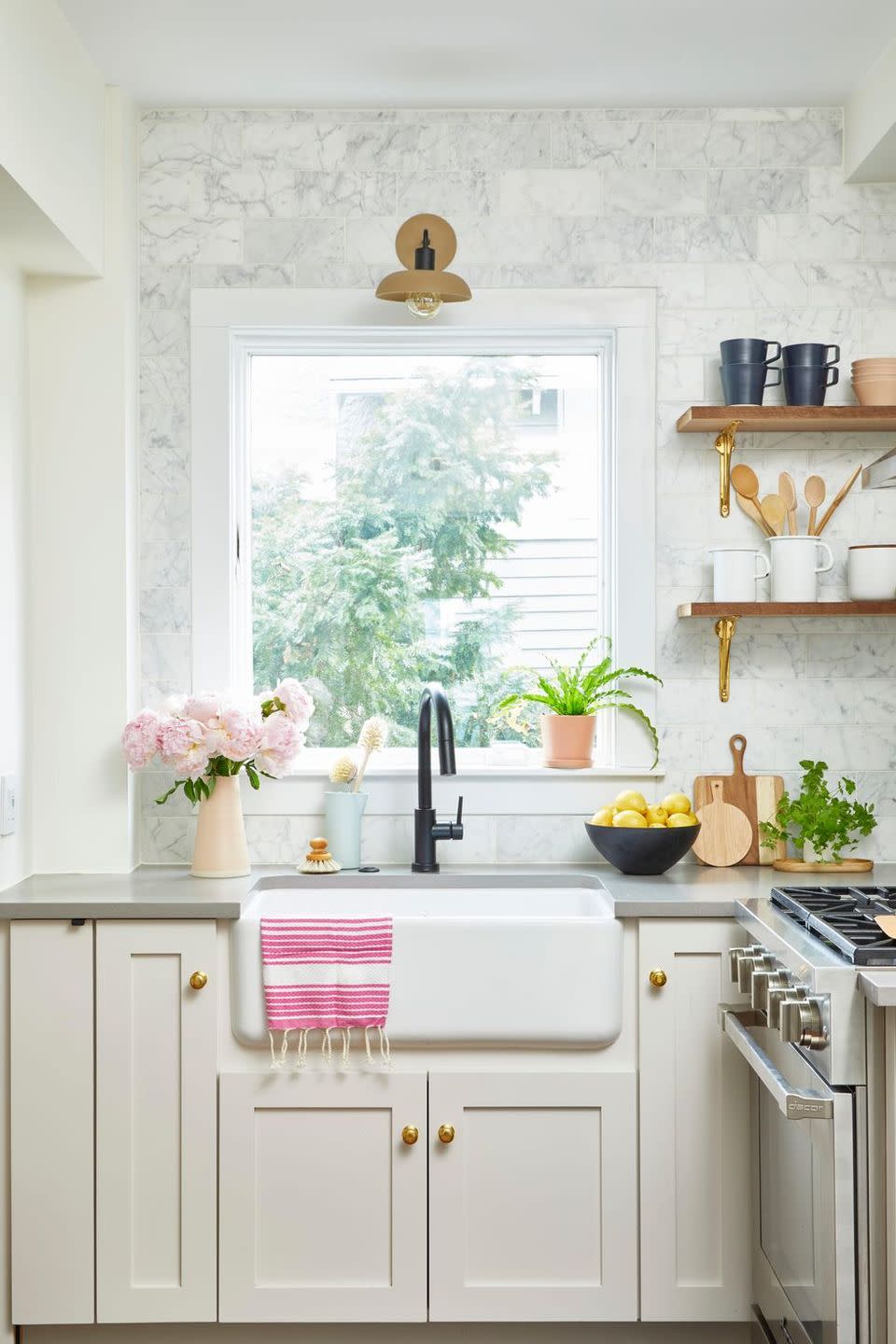 small kitchen ideas tiled backsplash