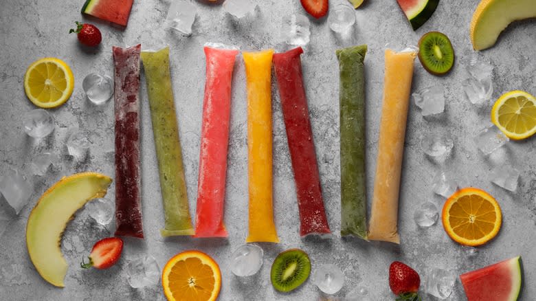 freeze pops ice and fruit