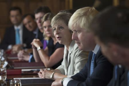 Theresa May holds a cabinet meeting at the Prime Minister's country retreat Chequers in Buckinghamshire to discuss department-by-department Brexit action plans, Britain August 31, 2016. REUTERS/Stefan Rousseau/Pool