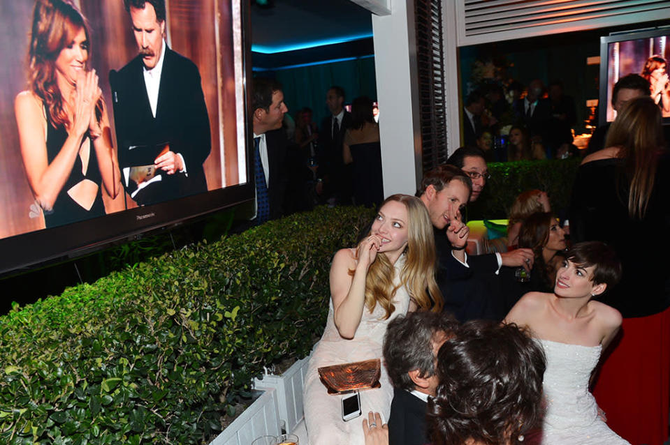 NBC's "70th Annual Golden Globe Awards" - Party: Amanda Seyfried and Anne Hathaway