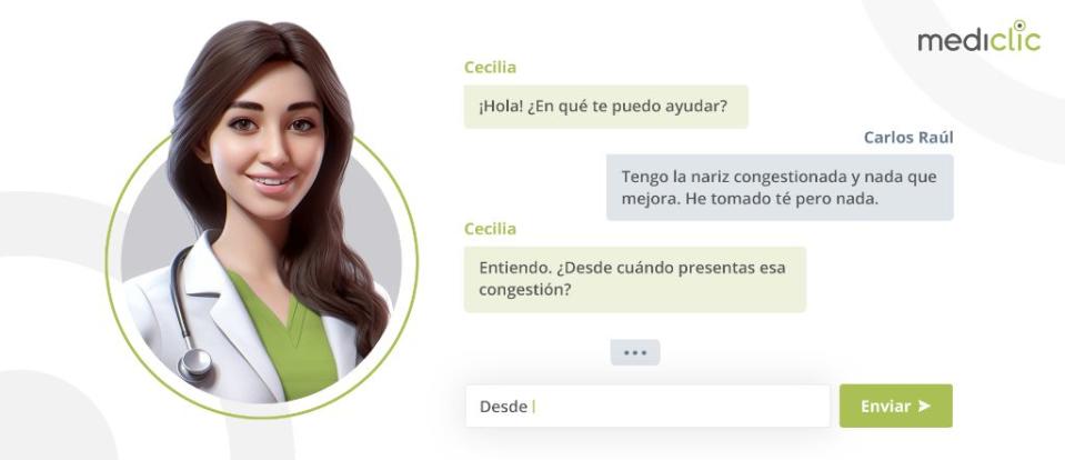 Cecilia, asistente médica virtual.