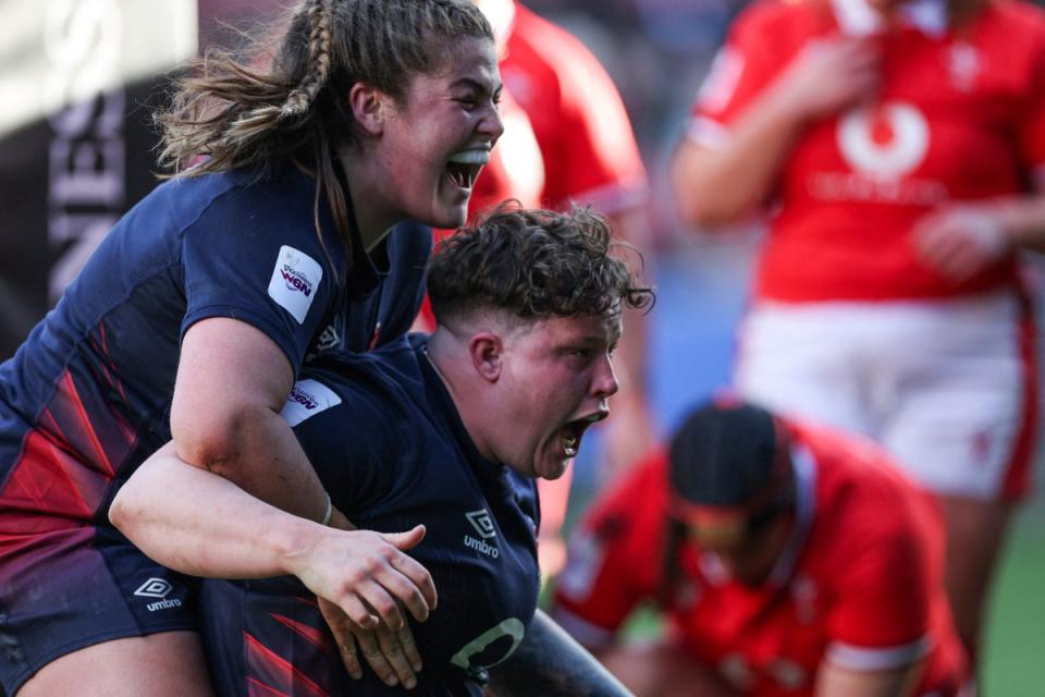 Hannah Botterman was among the try scorers for England (AFP via Getty Images)