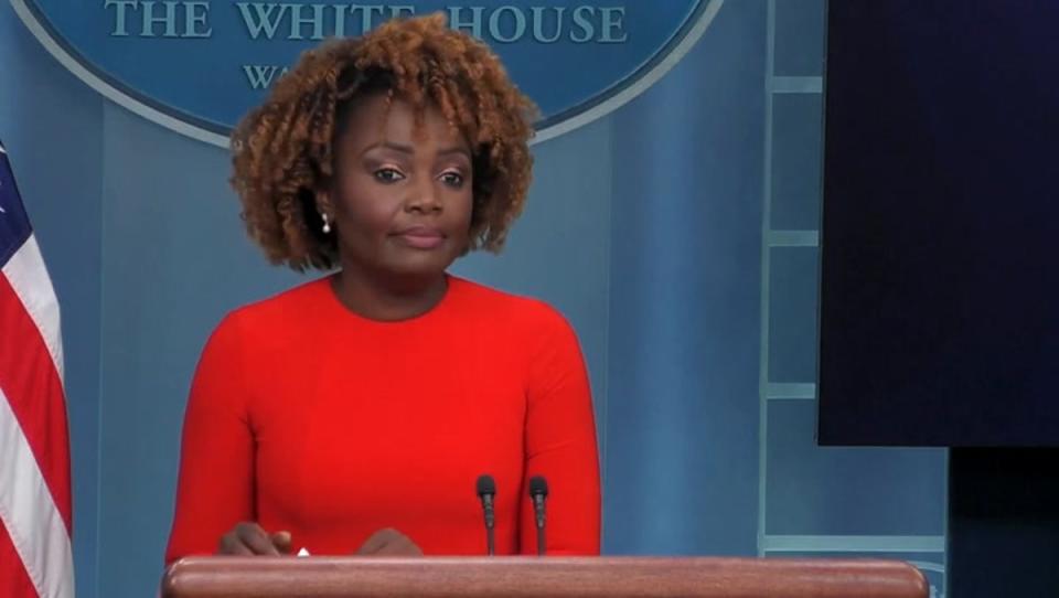 White House press secretary Karine Jean-Pierre addressed the shooting on Thursday (Reuters)