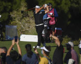 Sungjae Im watches his tee shot Shriners Children's Open golf tournament, Sunday, Oct. 10, 2021, at TPC Summerlin in Las Vegas. AP Photo/Sam Morris)
