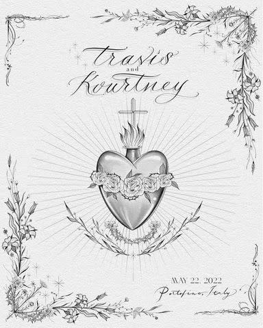 Kourtney Kardashian Instagram Kourtney Kardashian wedding invitations