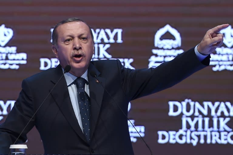 Turkish President Recep Tayyip Erdogan has accused Germany of "Nazi practices" for blocking his ministers from speaking