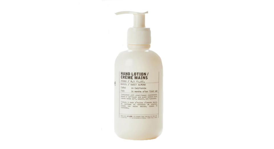 Le Labo's basil hand lotion can also be used as an effective moisturiser for feet.