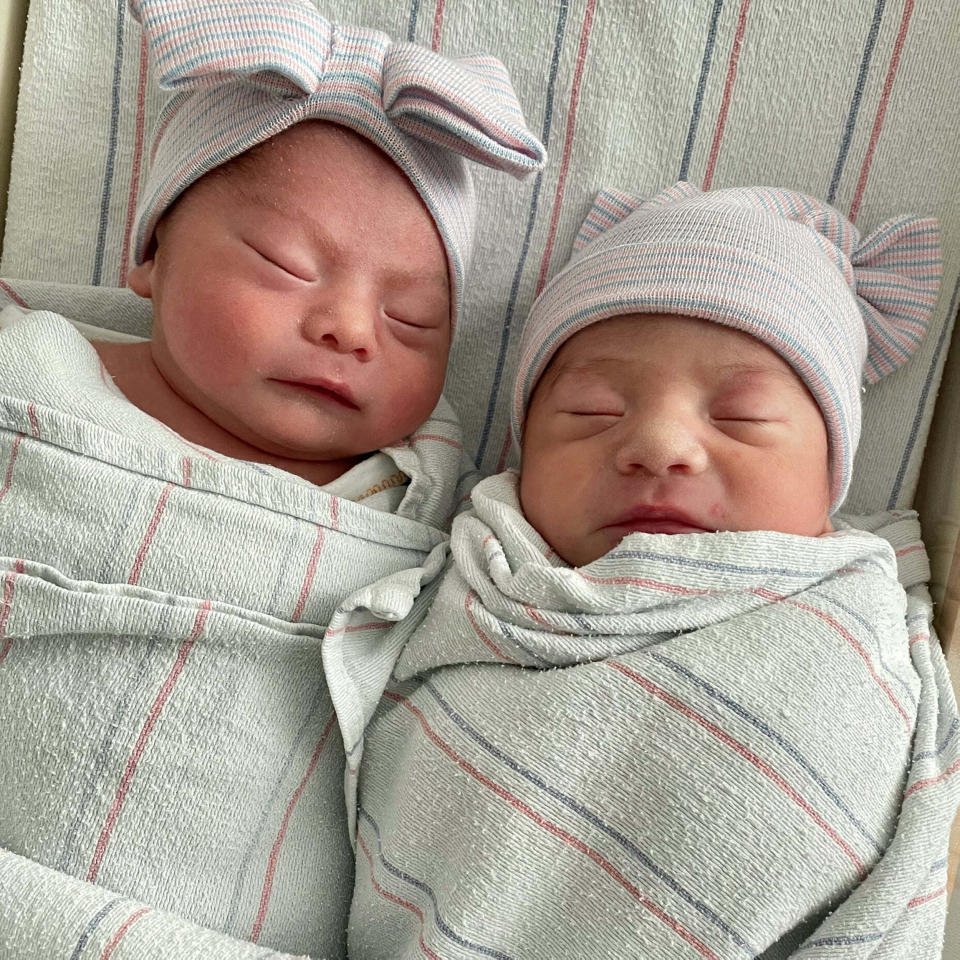 Born 15 minutes apart, the California twins were delivered in two separate years. (Natividad Medical Center / Facebook)