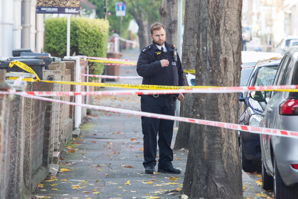 The scene of an acid attack in Walthamstow earlier this month (SWNS)