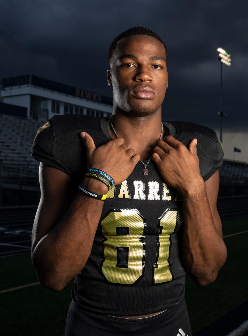 Warren Central wide receiver Joe Walker photographed on Wednesday, July 13, 2022, at Decatur Central High School in Indianapolis. 