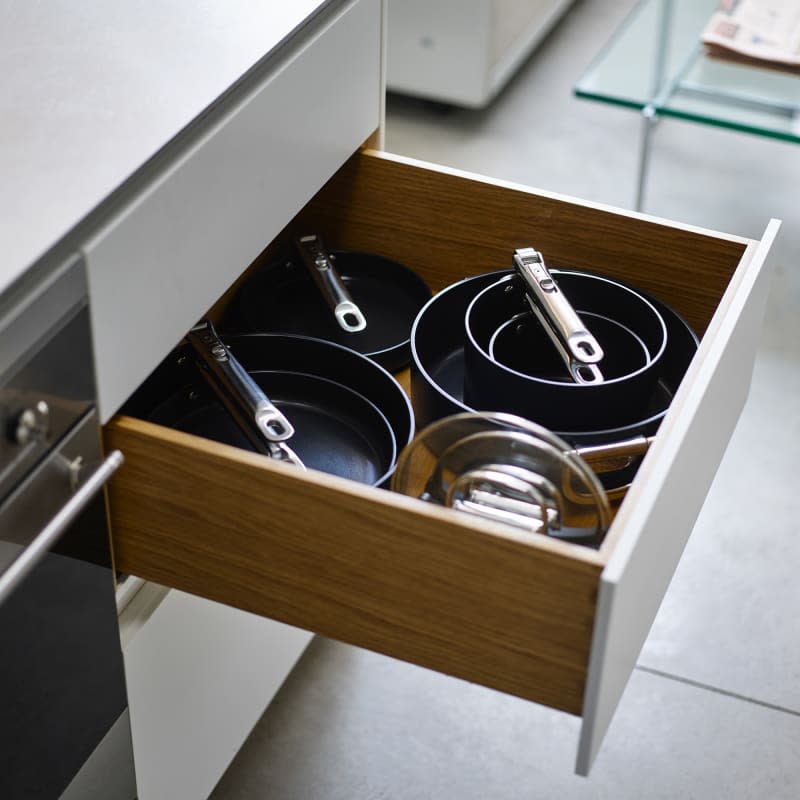 Joseph Joseph Space Cookware in drawer