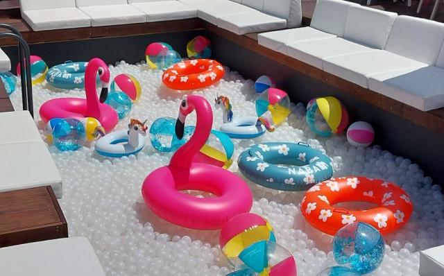 Red Bull&#39;s Monaco swimming pool filled with white soft-play balls in 2023 - Could Monaco be the first grand prix Red Bull do not win this season?