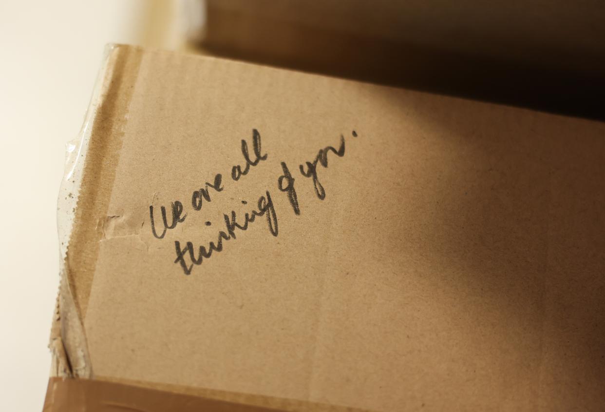 The message of support on a box written by The Princess of Wales (Chris Jackson/PA Wire)