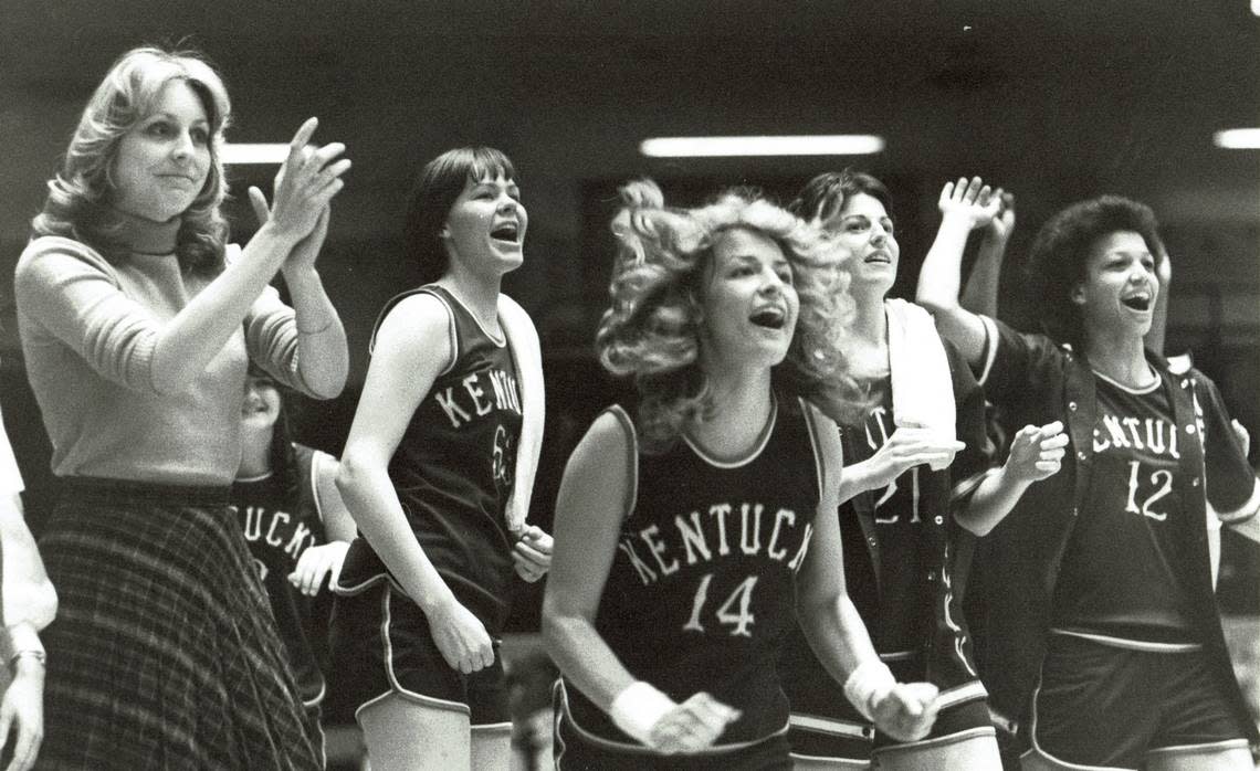 Debbie Yow, left, was the first coach to lead Kentucky to a postseason tournament. Christy Porter/Herald-Leader File Photo