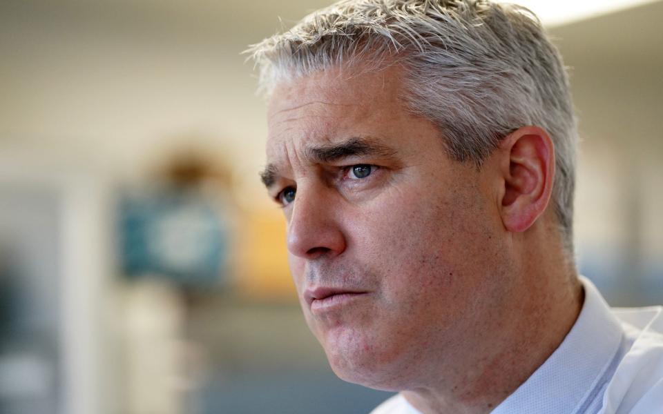 Health Secretary Steve Barclay at the Ralph Lauren Centre for Breast Cancer Research during a visit to the Royal Marsden Hospital in London - Kirsty O'Connor/PA