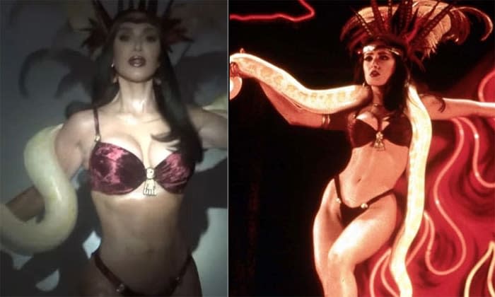 Kim Kardashian caracterizada de Salma Hayek