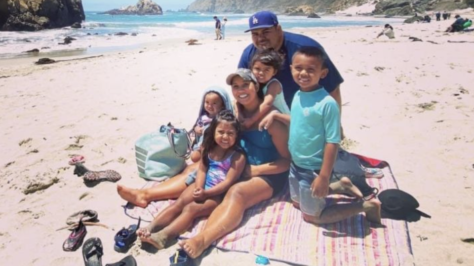 Davy Macias, 37, her husband Daniel Macias and their four kids.