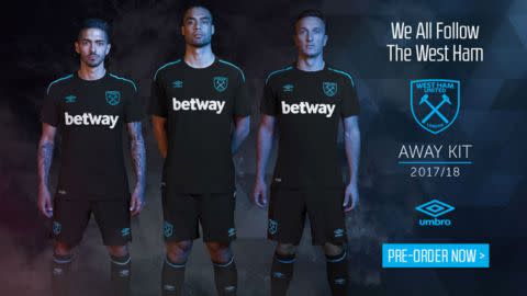 West Ham United 2017-18 away kit