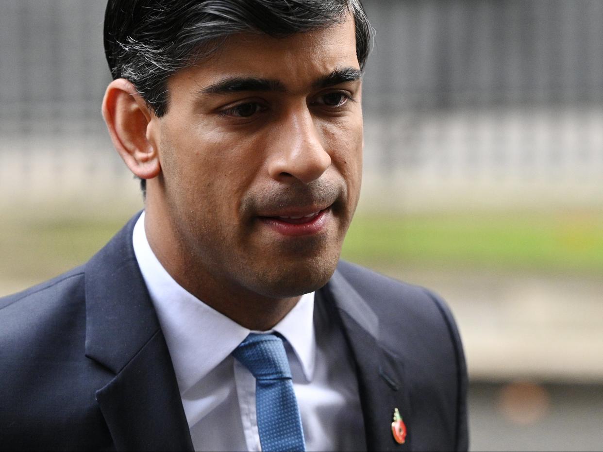 <p>Chancellor Rishi Sunak is expected to cut pay and aid</p> (Getty Images)