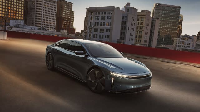 A Lucid Air electric car