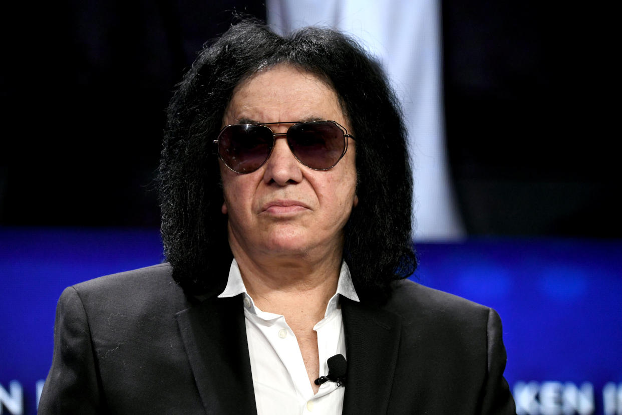 BEVERLY HILLS, CALIFORNIA - APRIL 29: Gene Simmons participates in a panel discussion during the annual Milken Institute Global Conference at The Beverly Hilton Hotel  on April 29, 2019 in Beverly Hills, California. (Photo by Michael Kovac/Getty Images)
