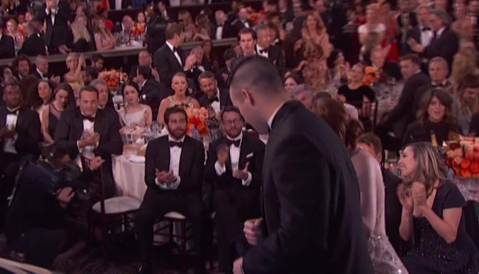 ANDREW GARFIELD RUINED GOSLING'S GOLDEN GLOBES SPEECH FOR A JOKE