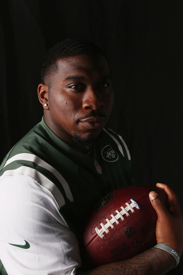 Zac Stacy appears in a New York Jets portrait in 2015. (Photo: Al Pereira via Getty Images)