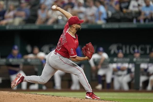 Scherzer dominates through seven innings as Rangers blank Angels 12-0