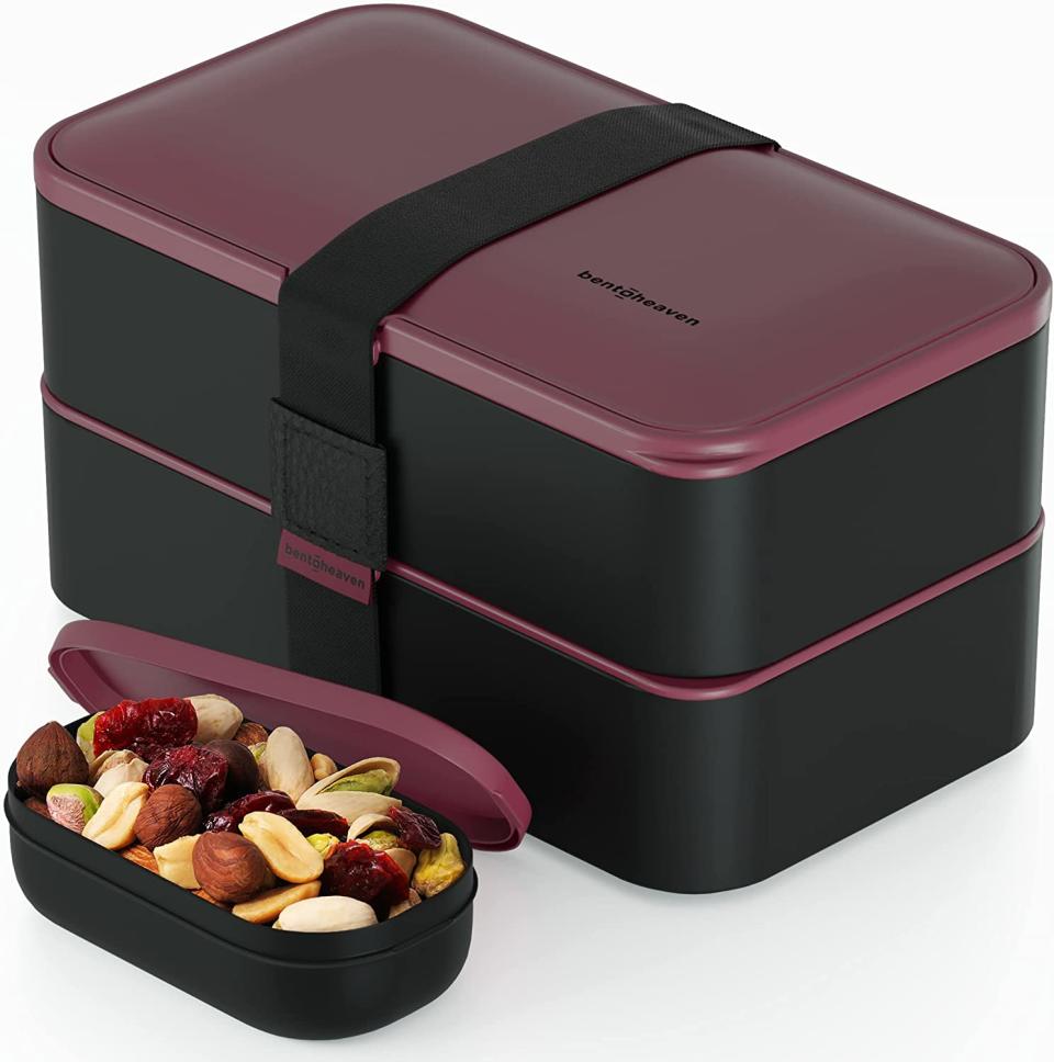 Premium Bento Lunch Box in black and purple