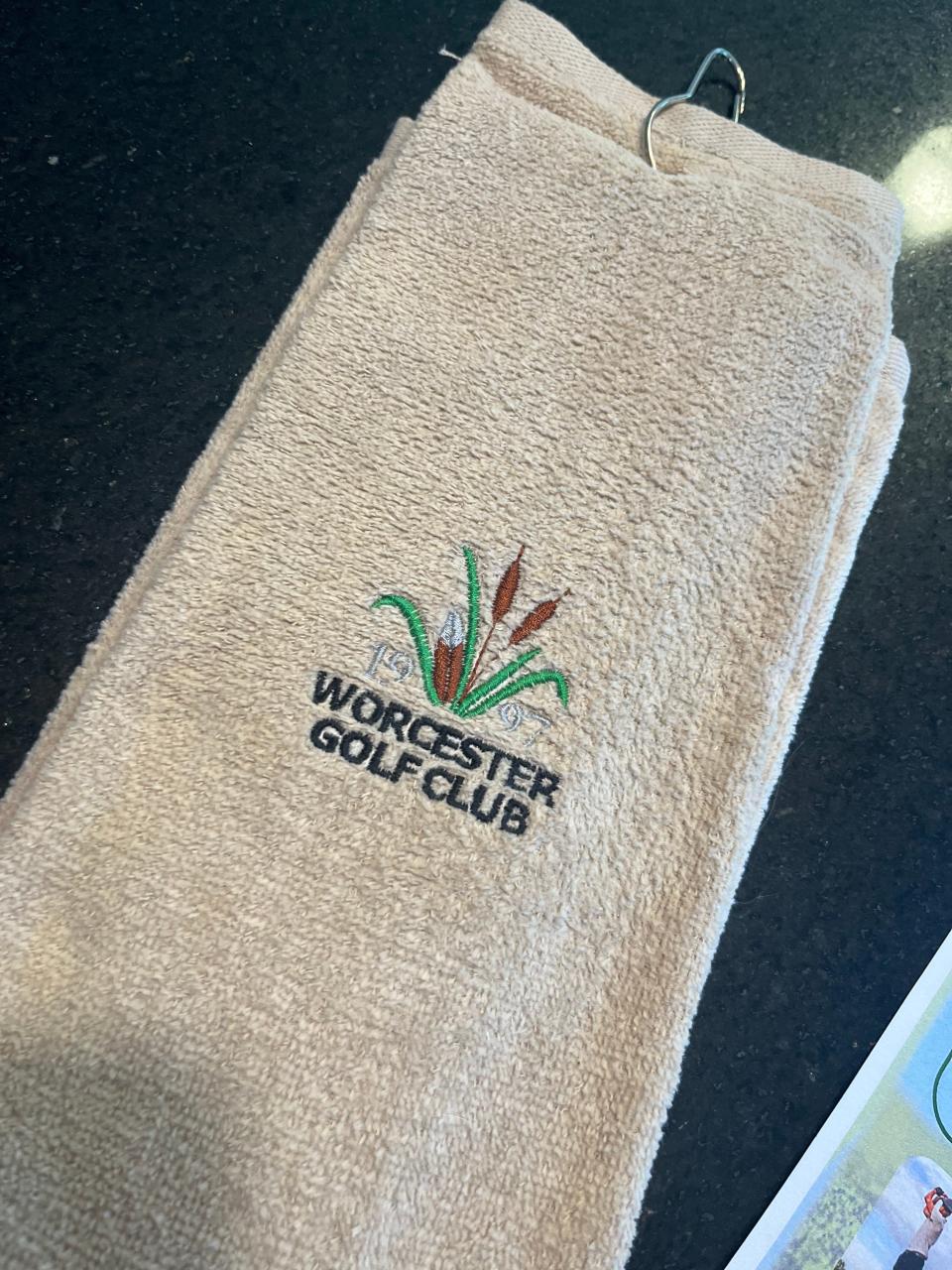 Worcester Golf Club golf towels.