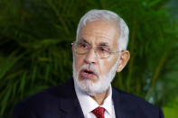 Mohamed Siala, Foreign Minister in Libya's new U.N.-backed national unity government, attends an interview during the 17th Non-Aligned Summit in Porlamar, Venezuela September 17, 2016. REUTERS/Marco Bello