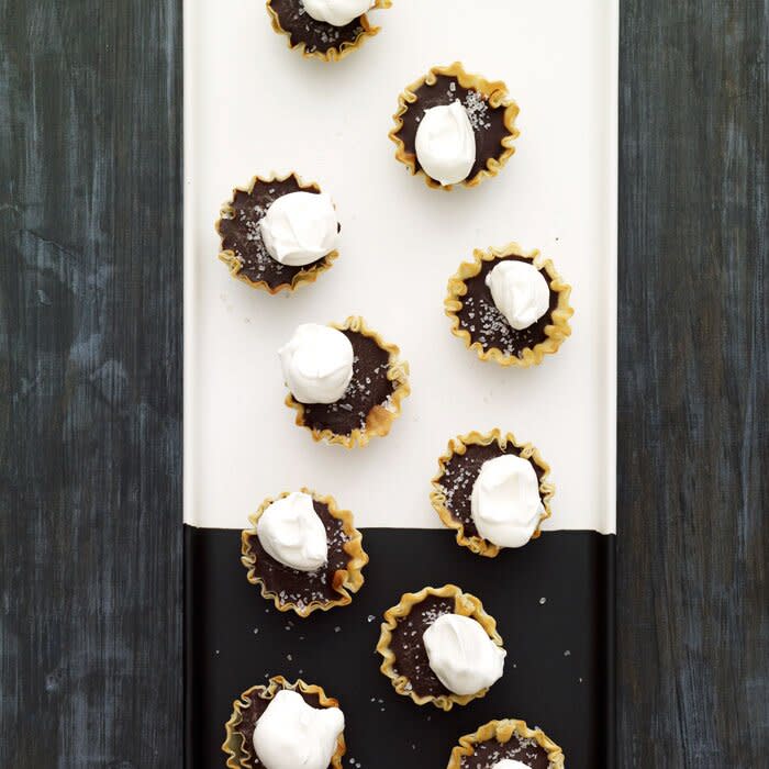 Dark Chocolate and Sea Salt Tartlets