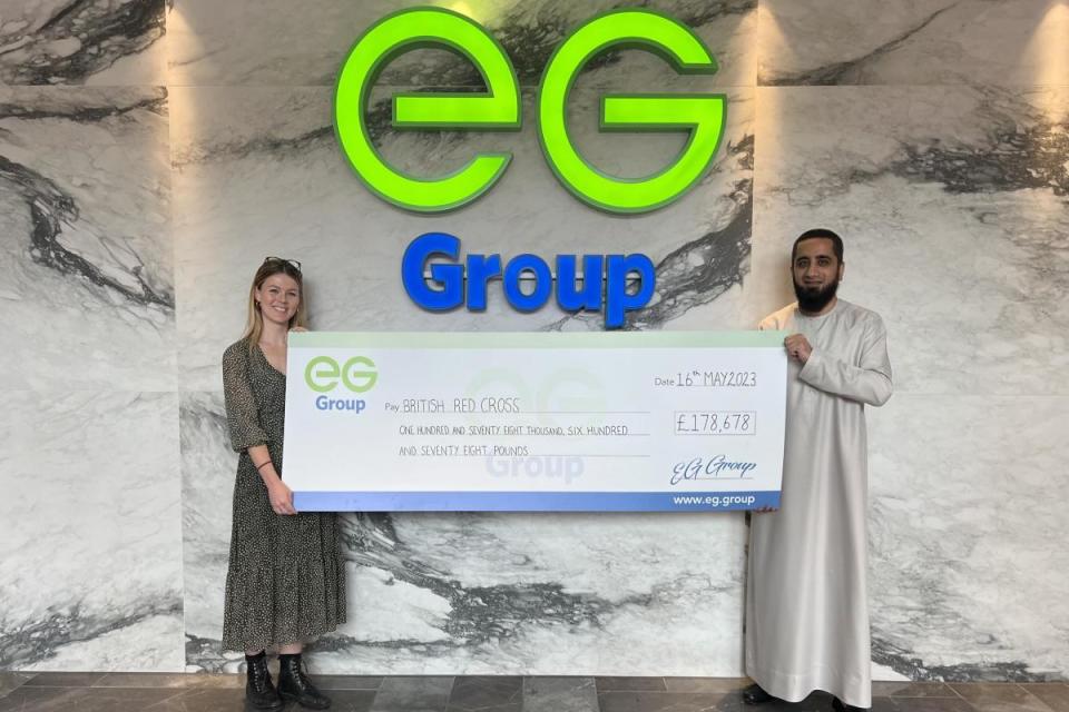 Grace Nalty, Philanthropy Lead (BRC) and  Imraan Patel, Chief Strategy and Business Officer, General Counsel & Company Secretary (EG Group) <i>(Image: NQ/EG Group)</i>