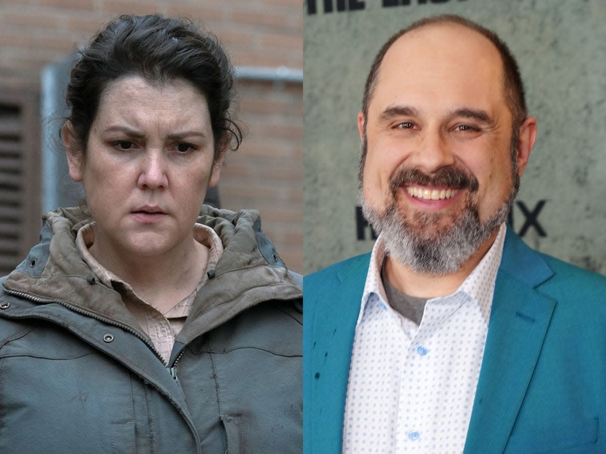 Melanie Lynskey as Kathleen in "The Last of Us" and Craig Mazin.