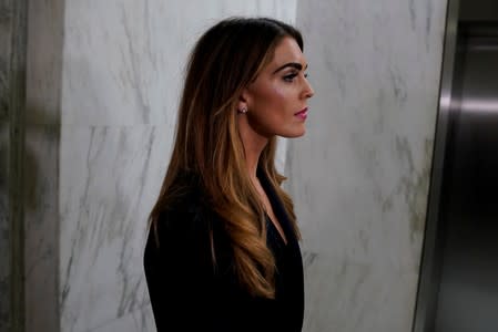 Former White House Communications Director Hope Hicks arrives for a closed door interview before the House Judiciary Committee on Capitol Hill