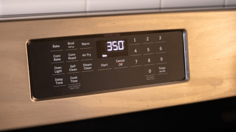 oven temperature display 