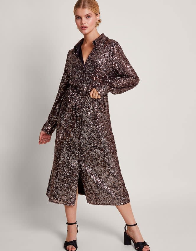 Megan sequin dress bronze (Monsoon)