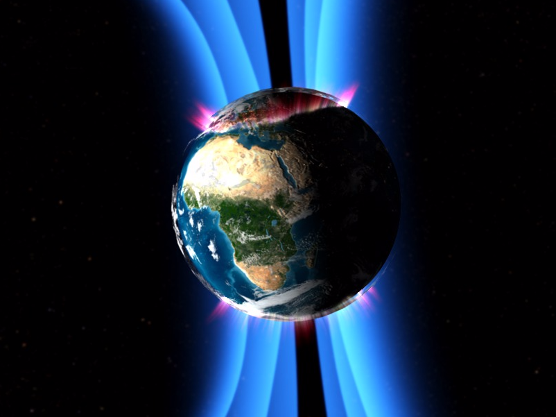 geomagnetic solar storm auroras earth poles nasa gsfc