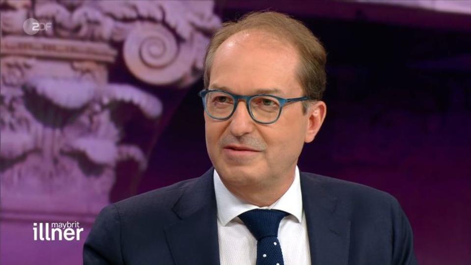 "Die AfD ist der politische Gegner rechts außen", sagte Alexander Dobrindt (CSU).  (Bild: ZDF)