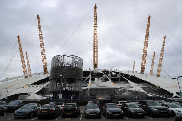 London O2 Arena ripped open by Storm Eunice