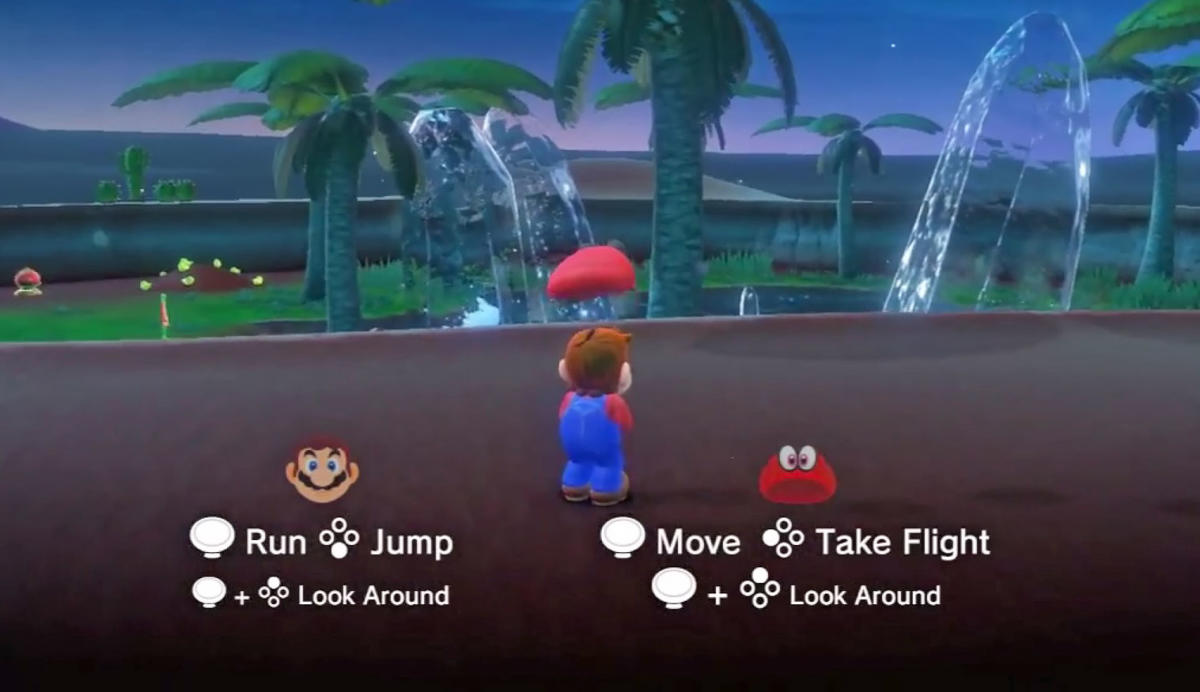 Super Mario Odyssey' lets player two tag along as Mario's hat