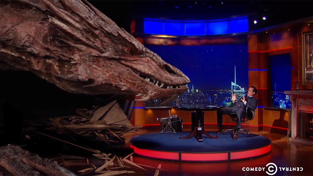 Stephen Colbert Smaug Interview