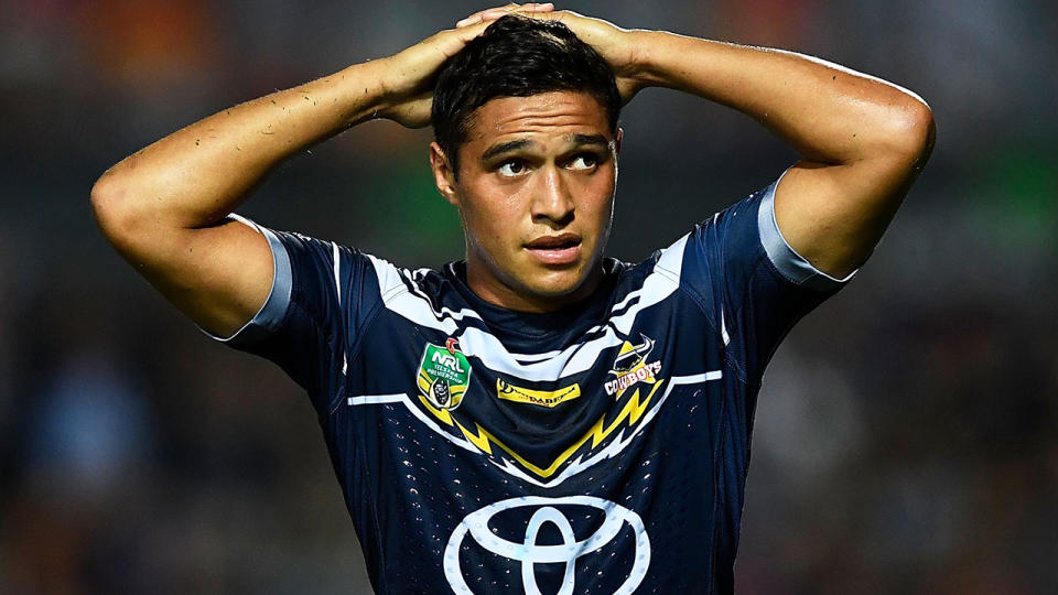 Te Maire Martin has announced his medically-enforced retirement from the NRL, after doctors discovered a bleed on his brain in 2019.  (Photo by Ian Hitchcock/Getty Images)