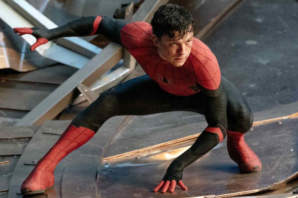 <p>Matt Kennedy/Sony Pictures Releasing/Marvel Entertainment/Courtesy Everett Collection</p> Tom Holland in <em>Spider-Man: No Way Home</em> (2021)