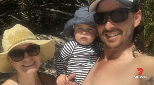 Young father Timothy MacPherson was killed at a Barangaroo construction site. Picture: 7 News