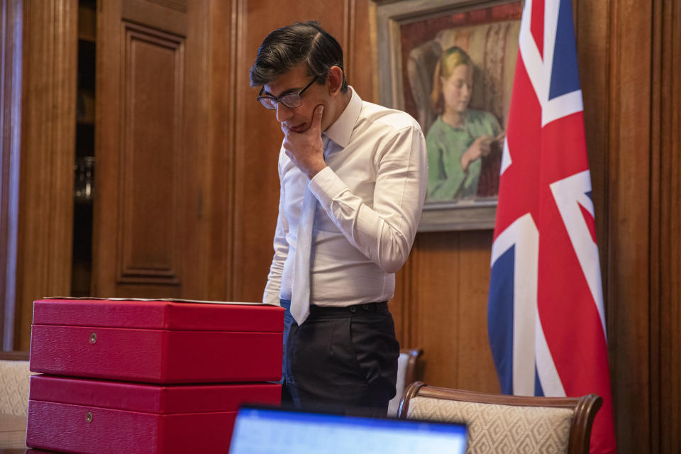 Chancellor Rishi Sunak prepares for the UK government's spending review announcement on Wednesday. Photo: HM Treasury / Simon Walker.