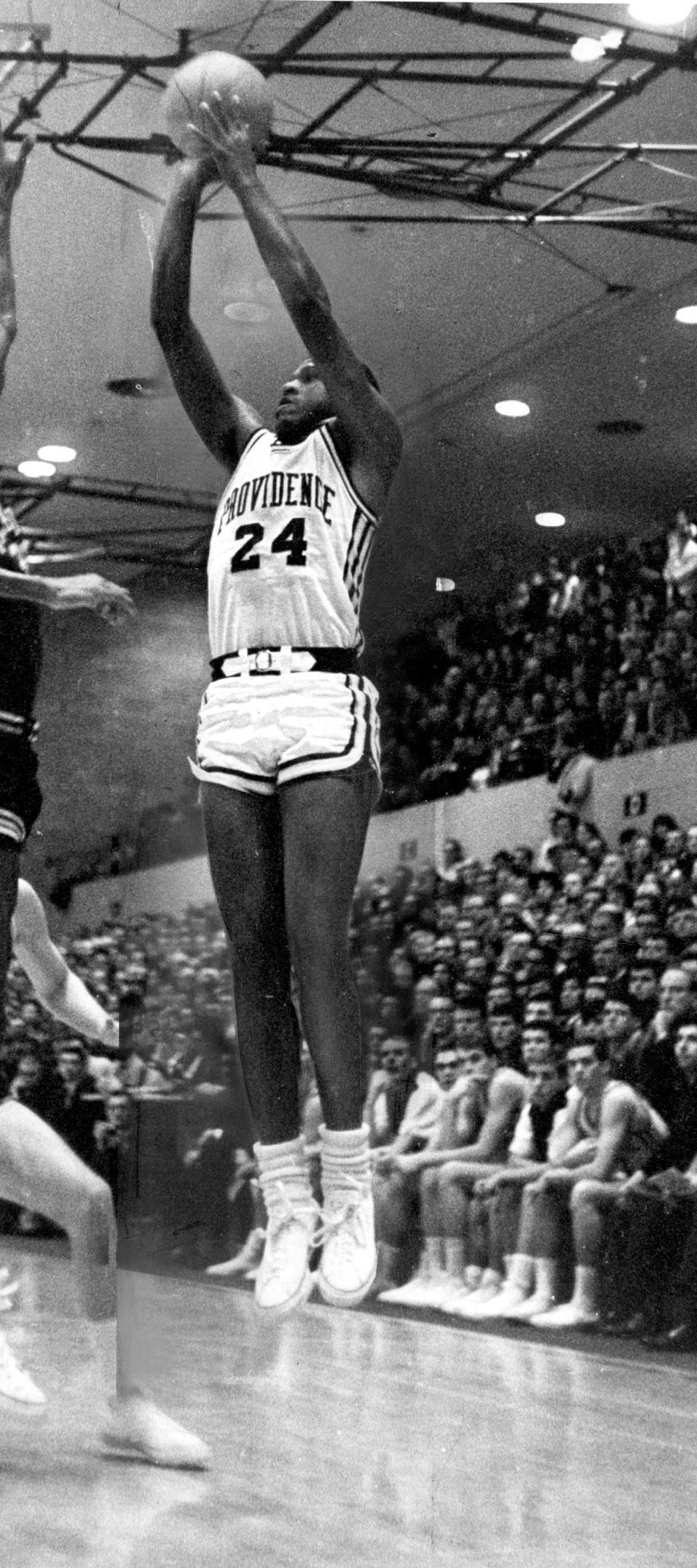 Jimmy Walker goes up for a shot for the Providence Friars. He averaged 25.2 points, 6.3 rebounds and 5.3 assists during his 81 games in three seasons at Providence.